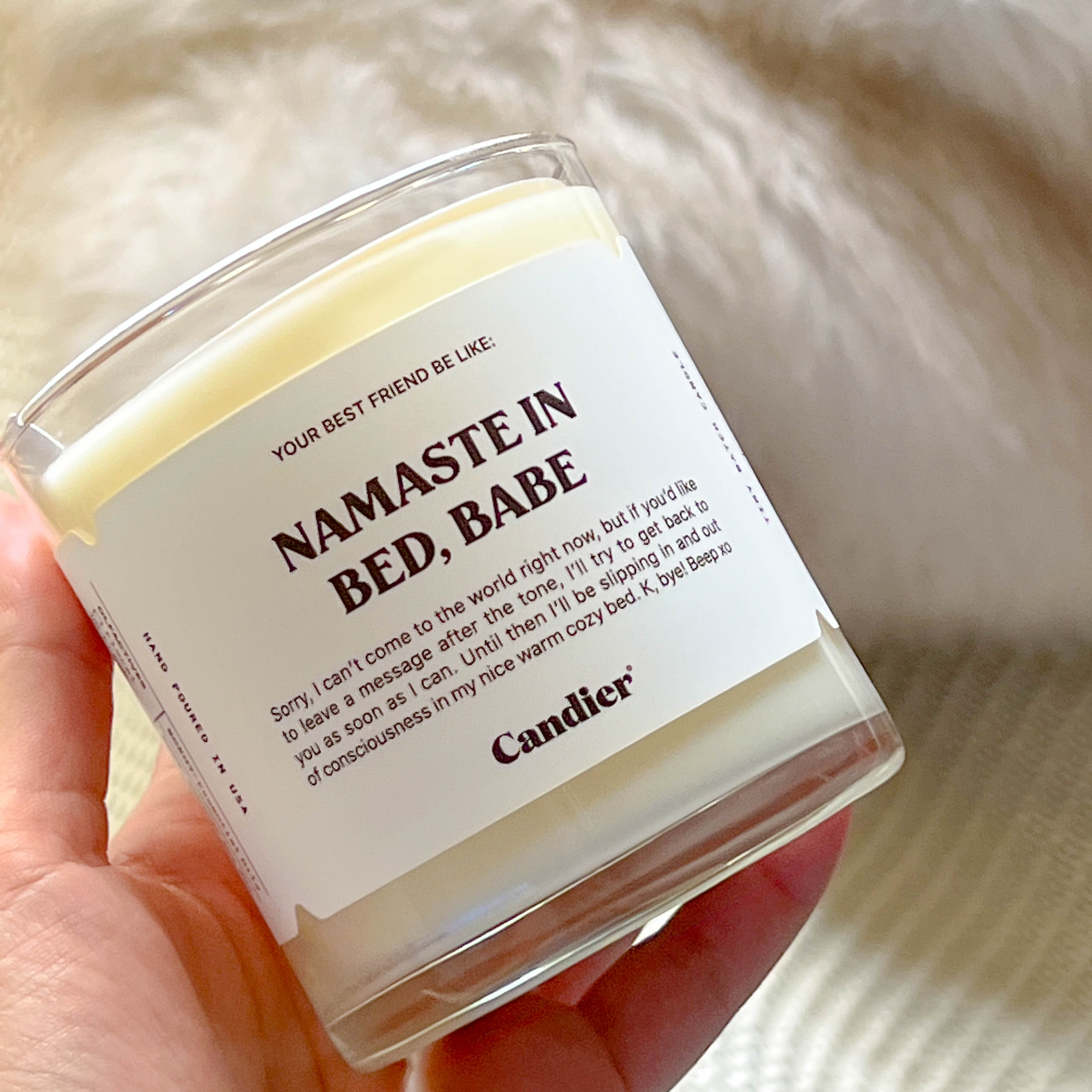 NAMASTE IN BED CANDLE