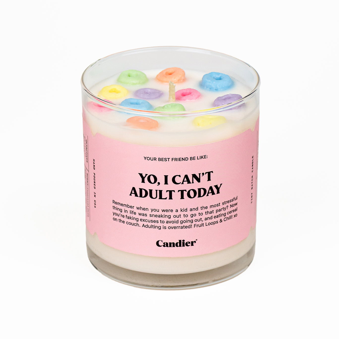 YO I CANT ADULT TODAY CEREAL CANDLE